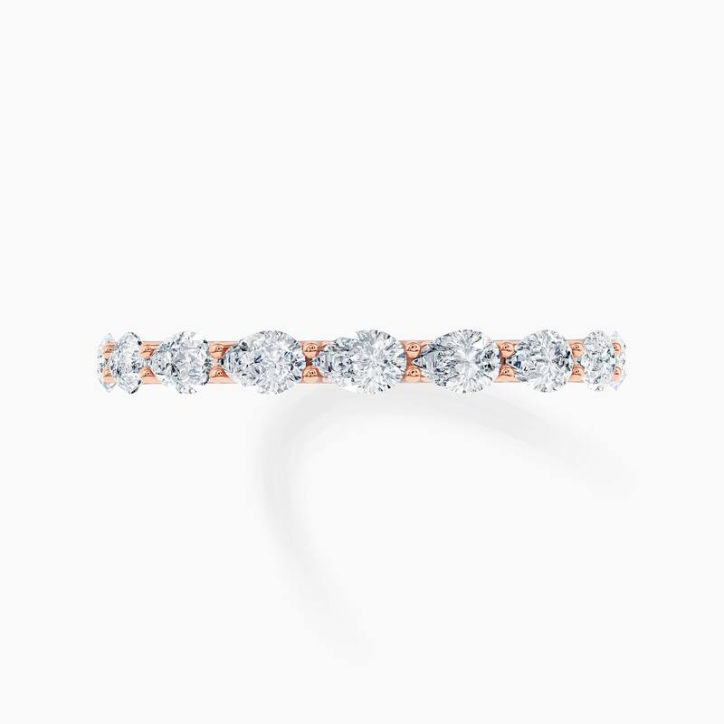 Auriya 14k Gold Pear-shaped East-West Lab Grown Diamond Half Eternity Band 0.90 - 3.00 ct. tw. (F-G, VS)