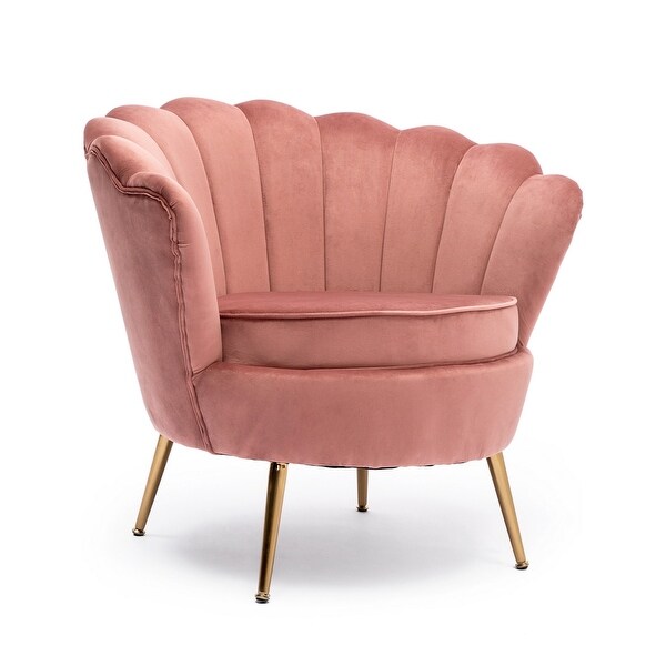 overstock pink velvet chair
