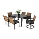 preview thumbnail 3 of 4, Outdoor Wicker Furniture Set with 2 Cushions Swivel Rocker Chairs