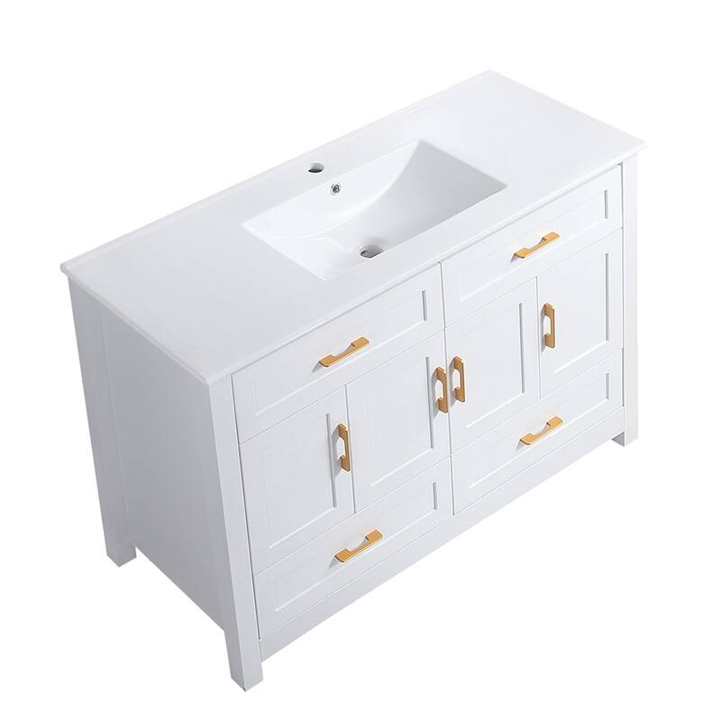 48" Bathroom Vanity with Ceramic Sink Combo
