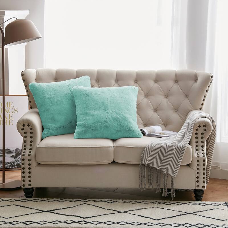 Serenta Heavy Fauxfur Pillow Shell 2 PC Set, NO INSERT