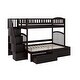 preview thumbnail 5 of 7, AFI Westbrook Twin over Full Size Staircase Bunk Bed with Bed Drawers & Charging Station in Espresso