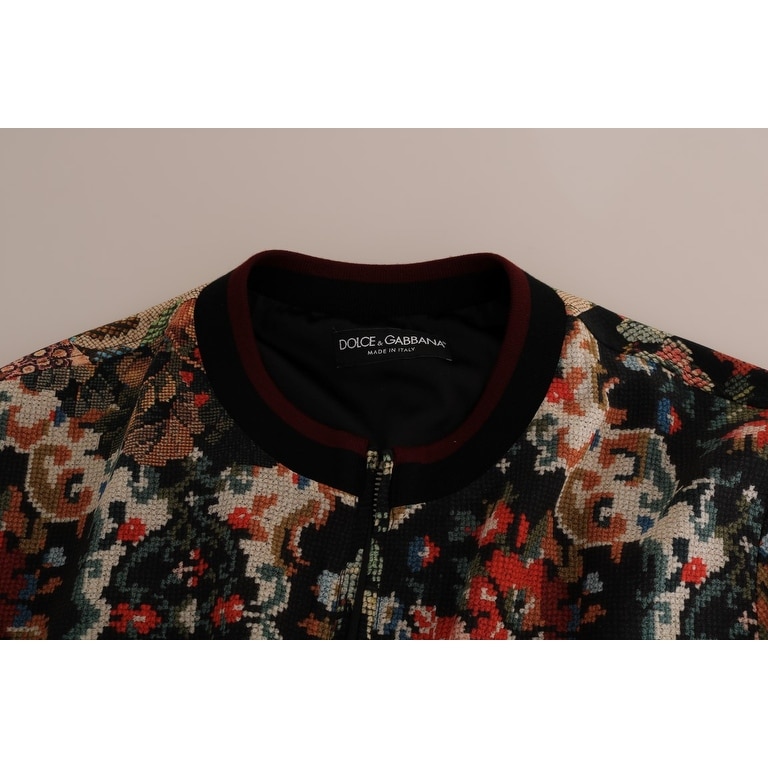 NEW $380 DOLCE /& GABBANA T-shirt Crewneck DICEMBRE Motive Print Linen IT48 M
