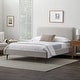 preview thumbnail 11 of 15, New Heights Dillon Upholstered Bed with Metal Legs Light Grey - King