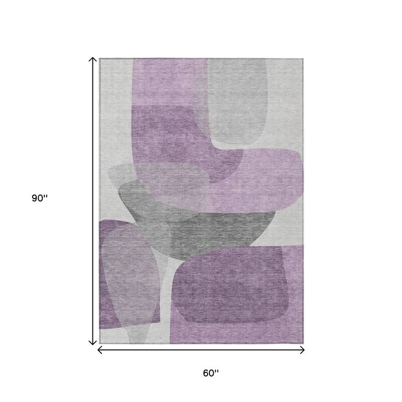 HomeRoots Abstract Transitional Rectangle Outdoor Rug