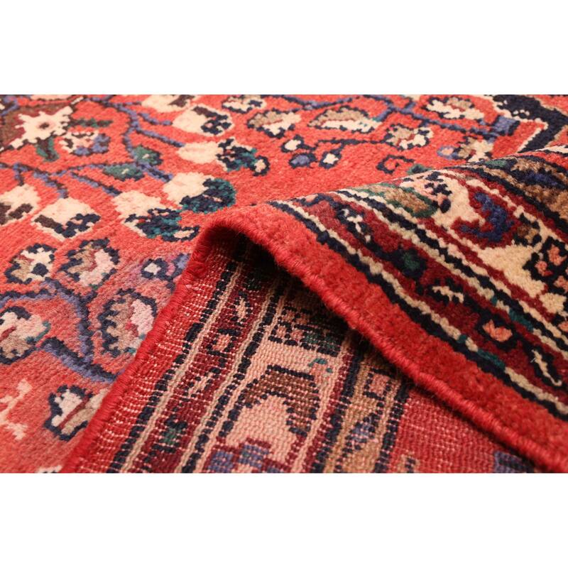 ECARPETGALLERY Hand-knotted Andelz Red Wool Rug - 3'5 x 9'6
