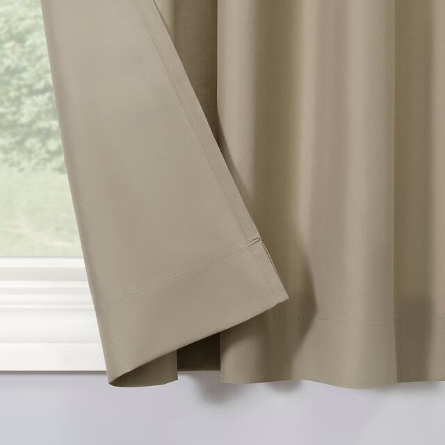 No. 918 Martine Microfiber Semi-Sheer Rod Pocket Kitchen Curtain Valance and Tiers Set