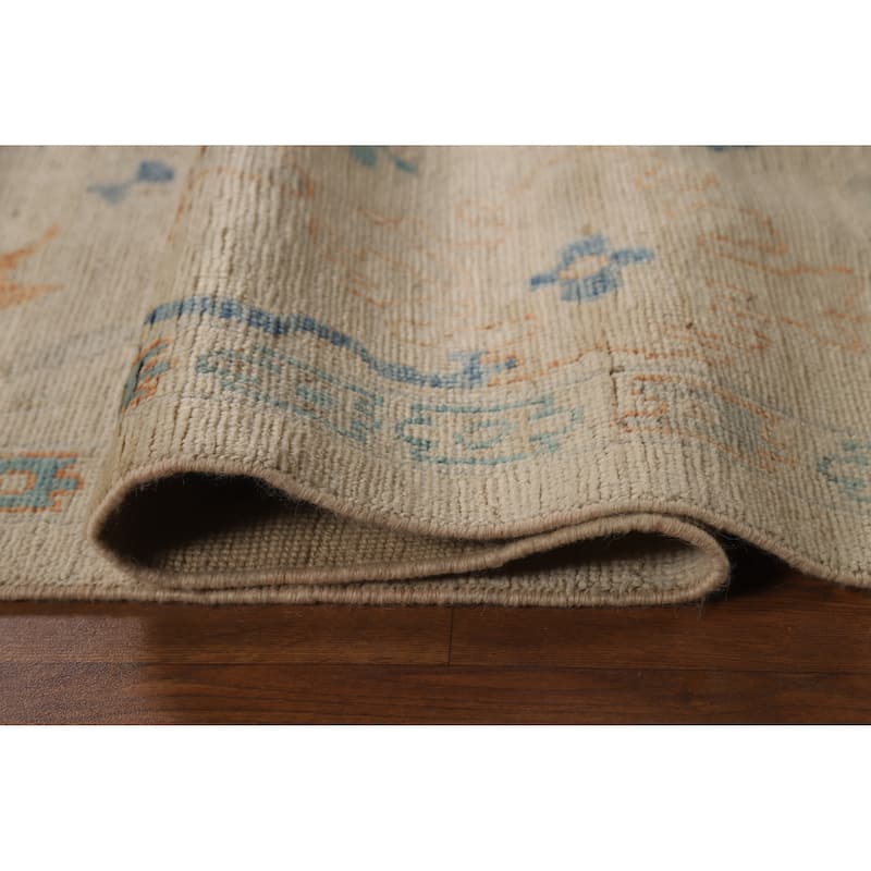 Vegetable Dye Oushak Turkish Area Rug Handmade Traditional Wool Carpet - 8'4"x 10'1"