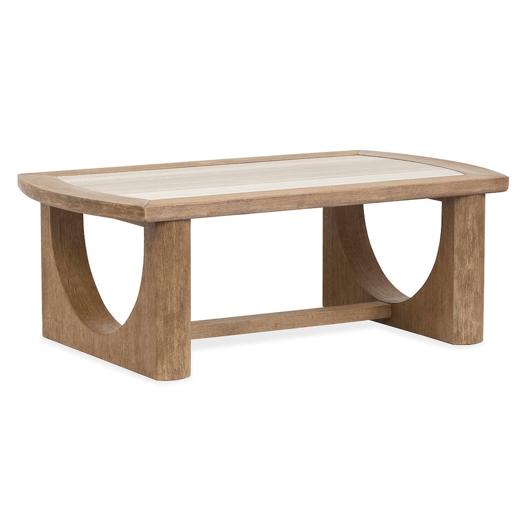 Magnussen Home Bradford Riverbed Beige Rectangular Cocktail Table - 50''W x 30''D x 18''H
