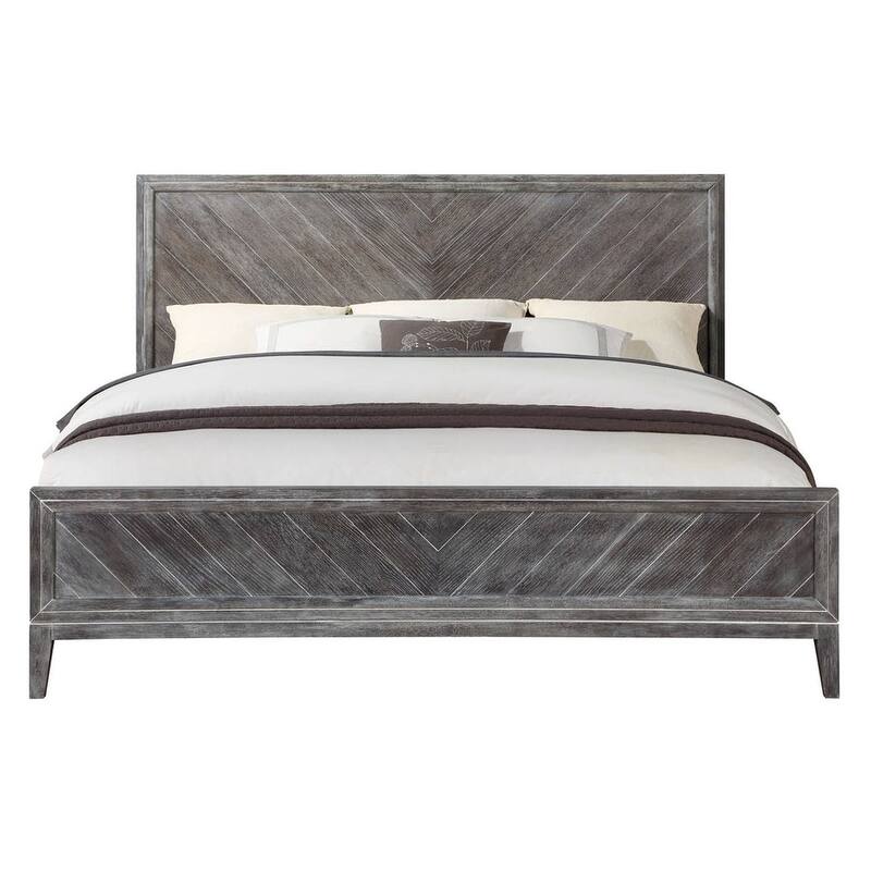 SAFAVIEH Couture Almira Wood Bed - Grey - Queen
