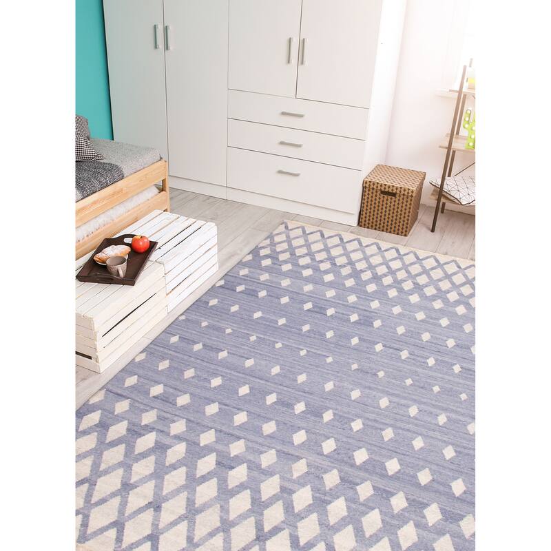 Ankara FW Slate Blue Kilim 8'10" x 11'8" - 8'10 x 11'8