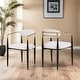 preview thumbnail 6 of 107, Modern Industrial Elmore Upholstered Dining Chairs (Set of 2) with Iron Frame by Christopher Knight Home Beige/Black/Gold