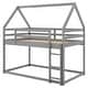 preview thumbnail 12 of 28, Low Bunk Design Twin over Twin Low Bunk Bed, House Bed with Ladder