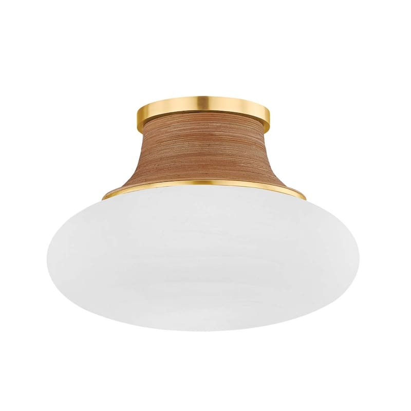 Hudson Valley Lighting 2310 Pearl river 15" Wide Semi-flush Ceiling - Aged Brass