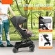 preview thumbnail 15 of 28, Carbon Steel Foldable Stroller with Recline and Footrest - 28” L x 17.3” W x 42.1” H