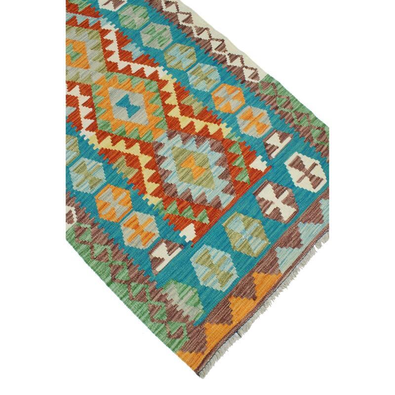 Flatweave Rory Red/Ivory Runner - 2'5" x 9'7"