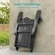 preview thumbnail 16 of 54, Bonosuki 2-Piece Folding Adirondack Chairs with Retractable Ottoman, Fire Pit Patio Chair with Cup Holder