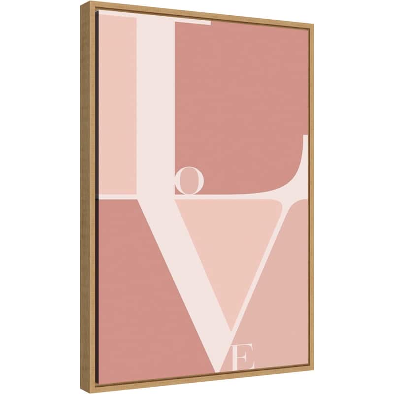 Love by Typelike Framed Canvas Art - 16 x 23-inch