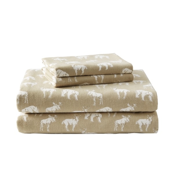 slide 2 of 8, Eddie Bauer 100% Cotton Flannel Novelty Prints Sheet Set Full - Buckhead Ridge