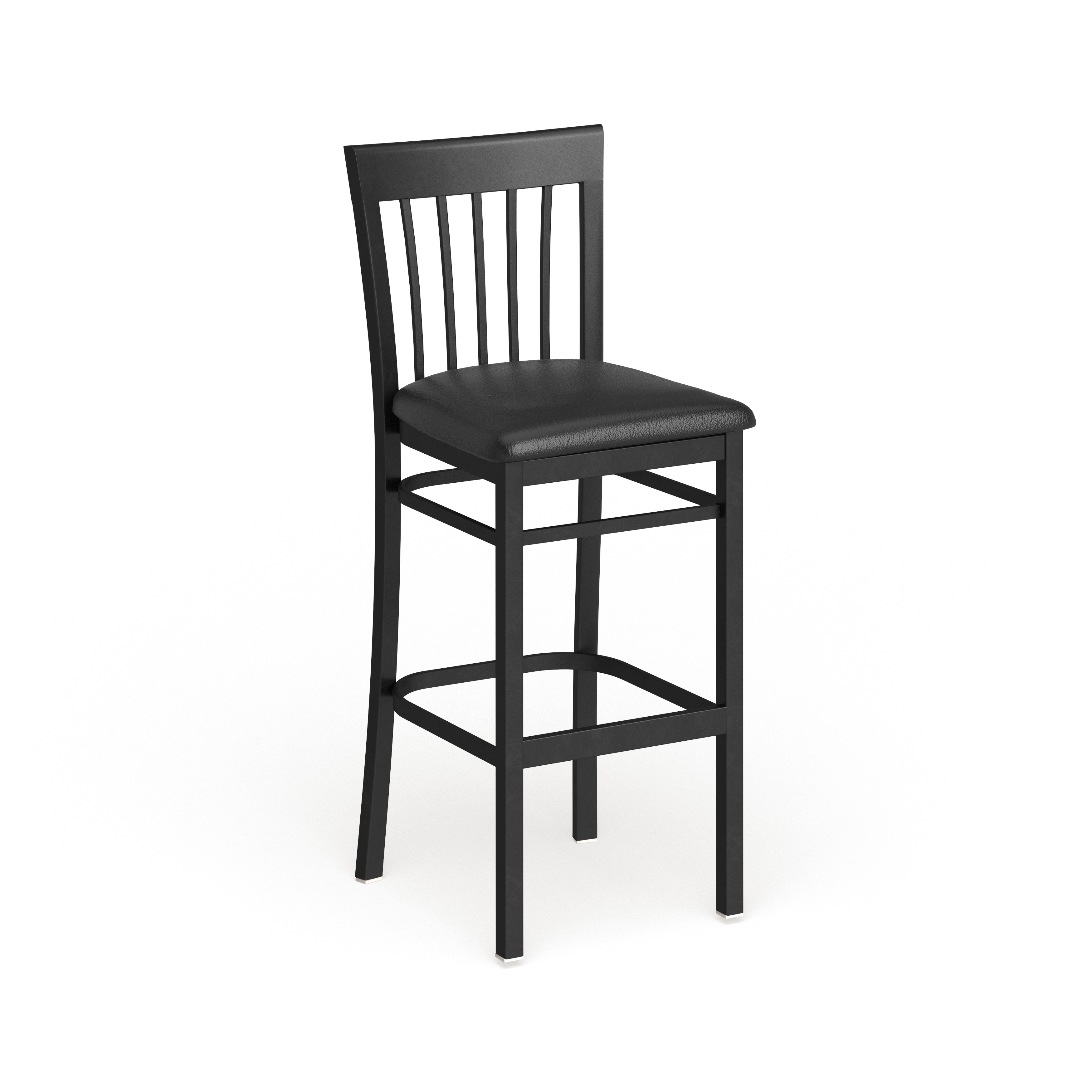 School House Back Metal Restaurant Barstool - 17.25"W x 19.5"D x 41.75"H