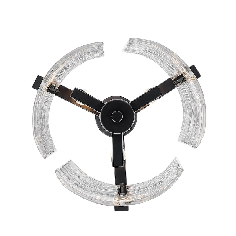 Golden Lighting Aenon 3-light Pendant in Matte Black