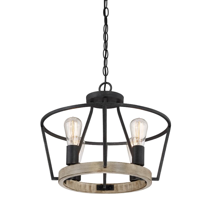 Brockton 4-Light Semi-Flush Mount in Grey Ash