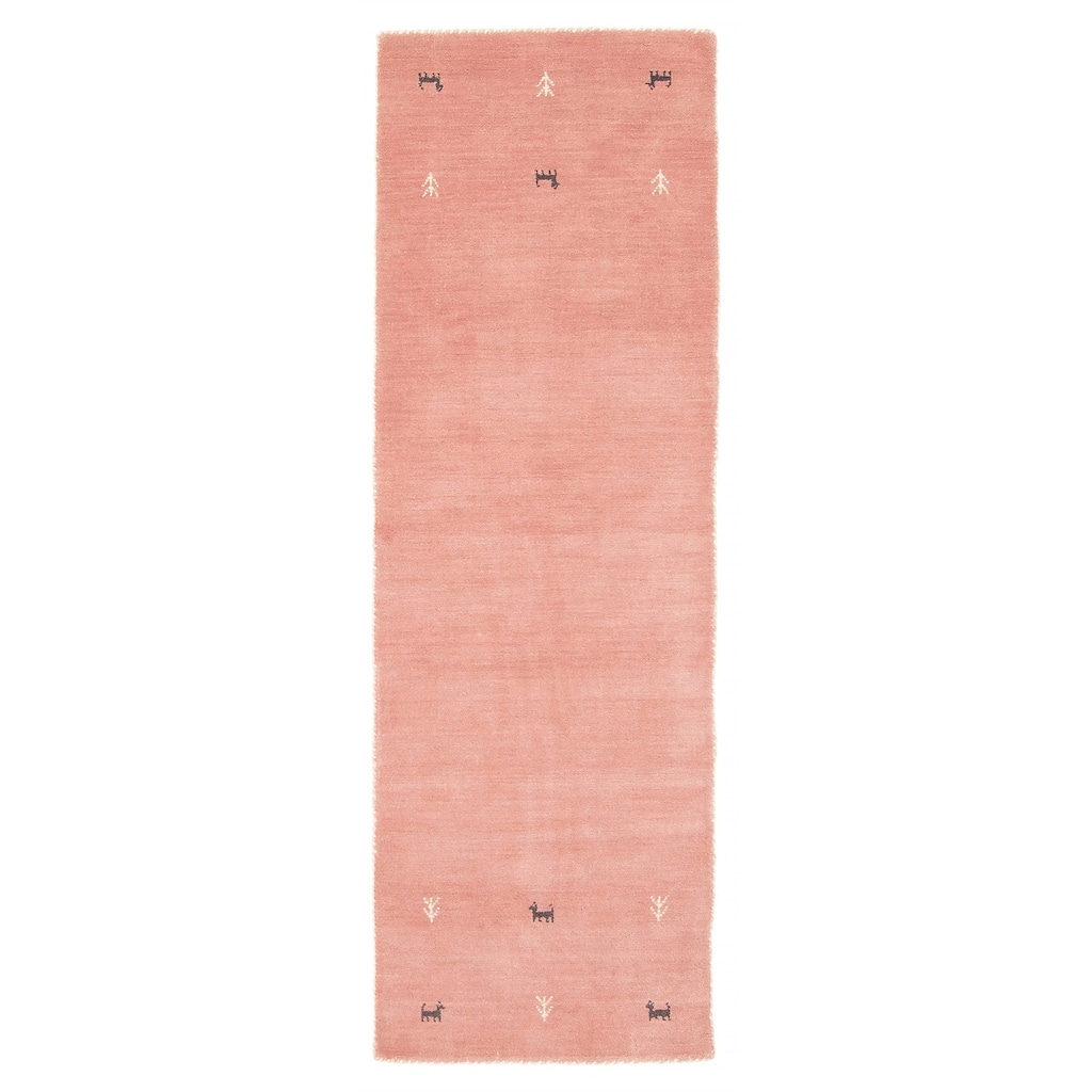 Kashkuli Gabbeh Salmon Rug 2'0" x 6'5" - 2'0 x 6'5
