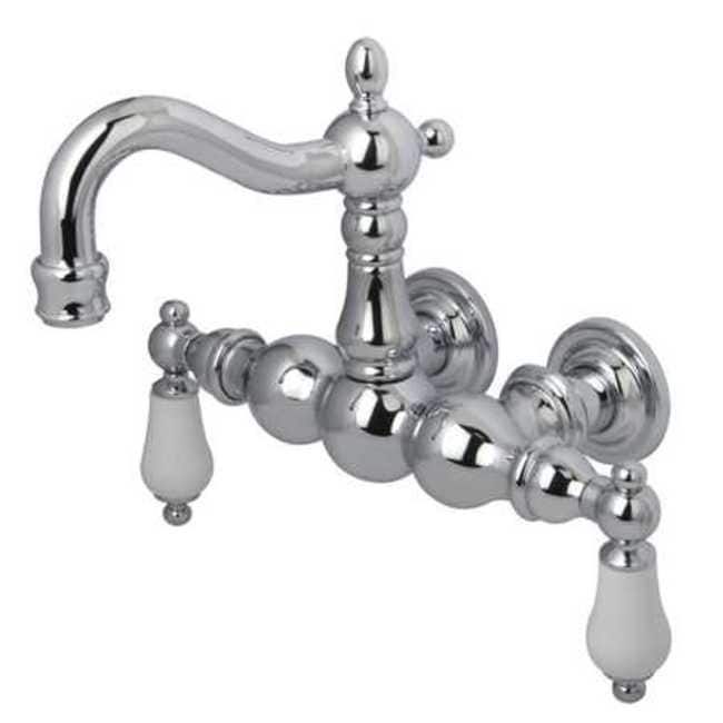 Kingston Brass Vintage Wall Mounted Clawfoot Tub Filler with Porcelain