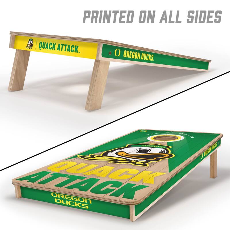 Oregon Ducks NCAA 2x4 Professional Cornhole Board Set