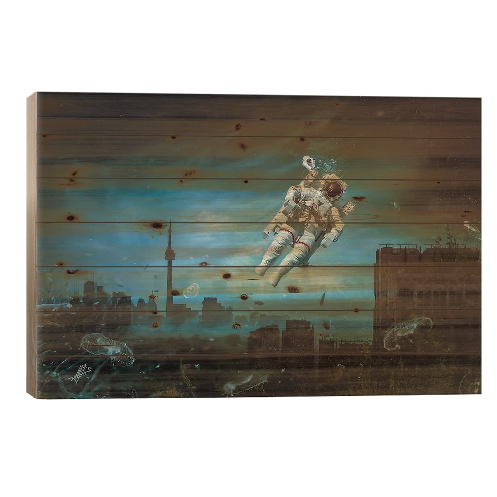 Sometimes Print On Wood by Mario Sanchez Nevado - Multi-Color