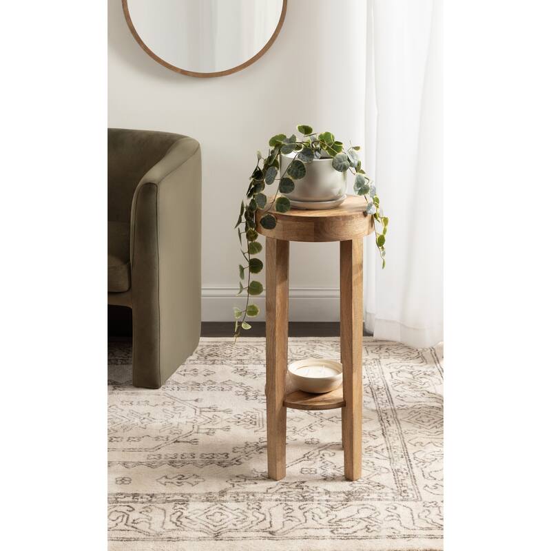 Kate and Laurel Talcott Round Wood Side Table