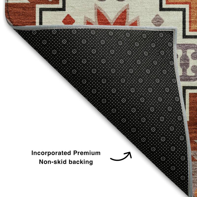 Premium Washable Super Soft Southwest Tribal Mayfield Rug