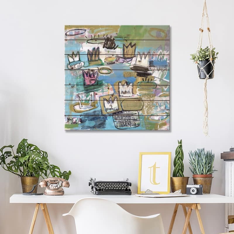 Regal de Nymphéas (No. 18) Print On Wood by Wayne Sleeth - Multi-Color