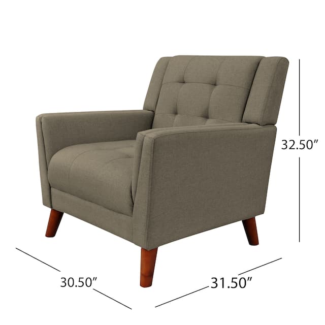 Candace Mid-century Modern Armchair by Christopher Knight Home - 32.28"W x 31.50"L x 32.68"H