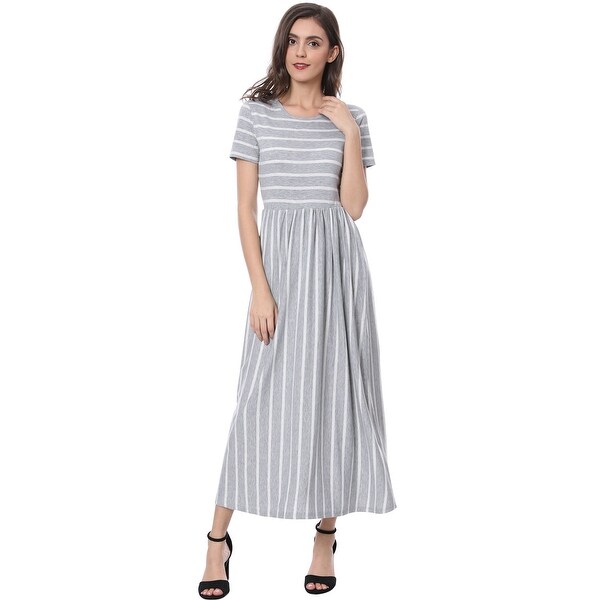 casual striped maxi dress