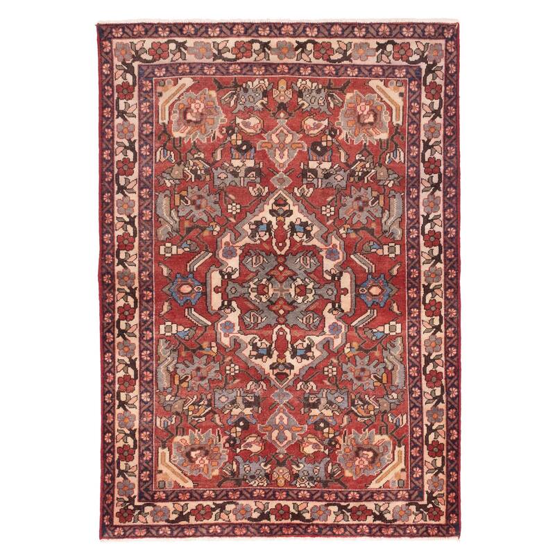 ECARPETGALLERY Hand-knotted Anadol Dark Red Wool Rug - 5'1 x 7'4