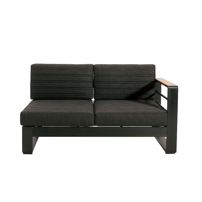 Sornsa Outdoor Aluminum Frame 4 Seater Sectional Sofa Set by Christopher Knight Home