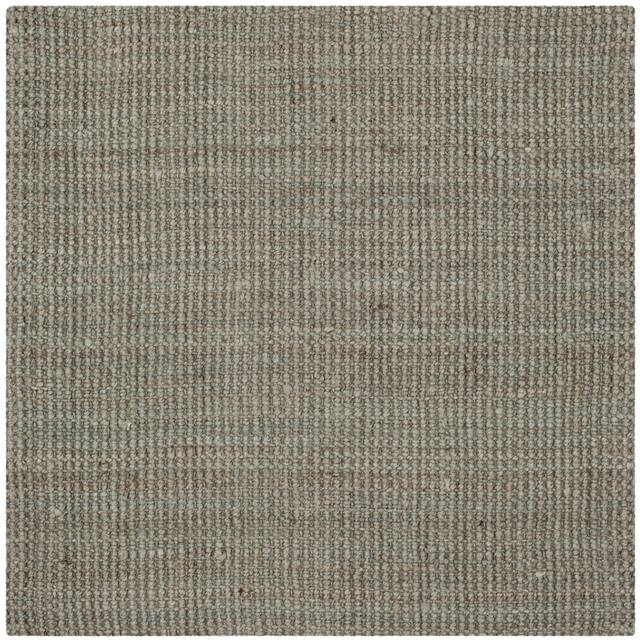 SAFAVIEH Handmade Natural Fiber Bariaa Jute Rug - 7' Square - Green/Grey