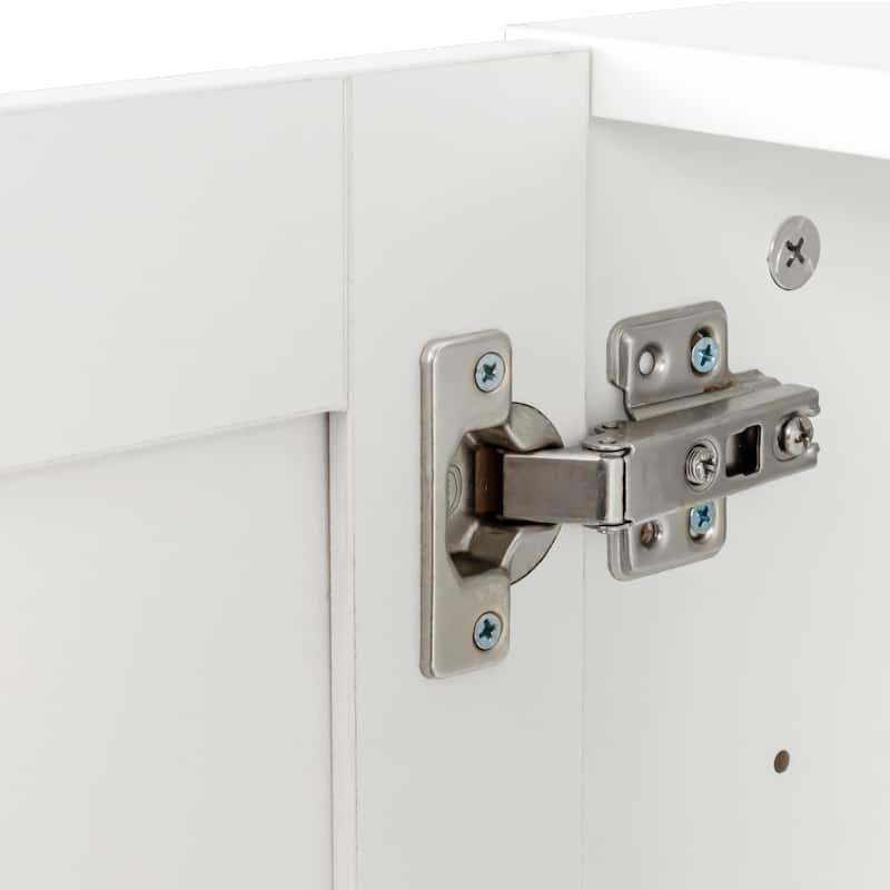 Modern Bathroom Wall Mounted Cabinet with Doors & Storage Space