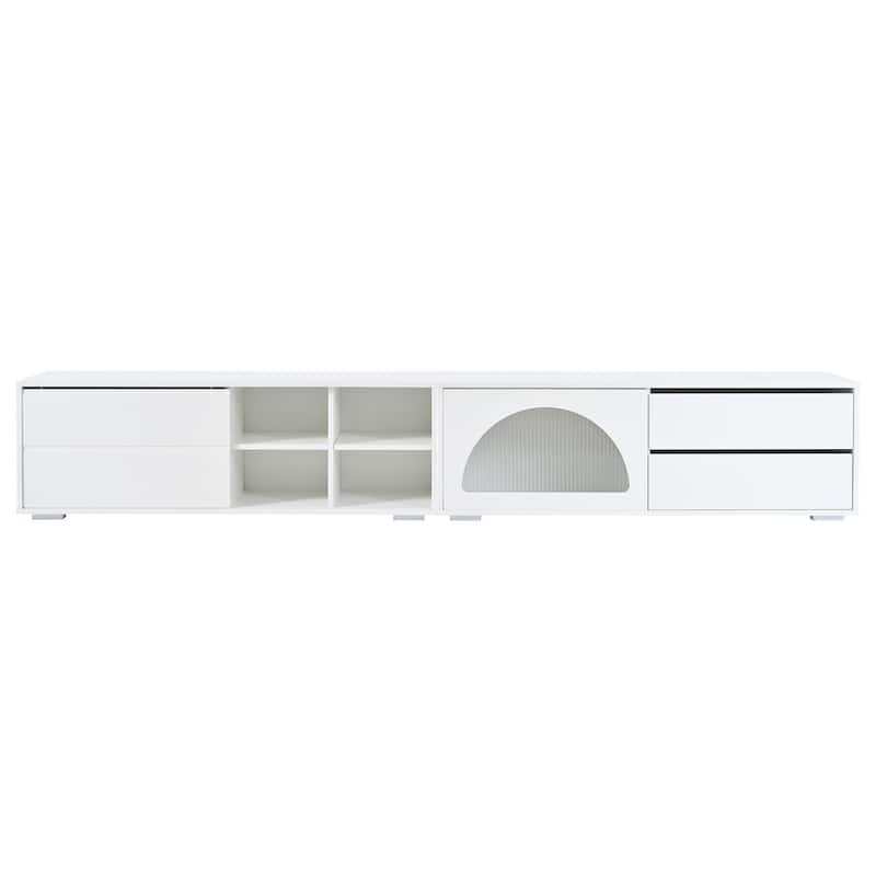 94.4Inch TV Stand LED Entertainment Center TV Console with Storage