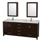 Option Espresso / White Carrara Marble Top / Brushed