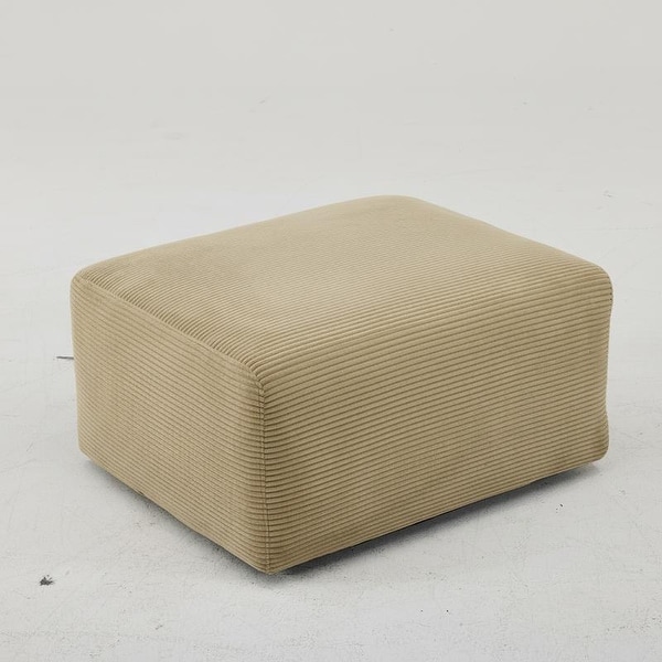 Corduroy Boneless Rectangle Ottoman
