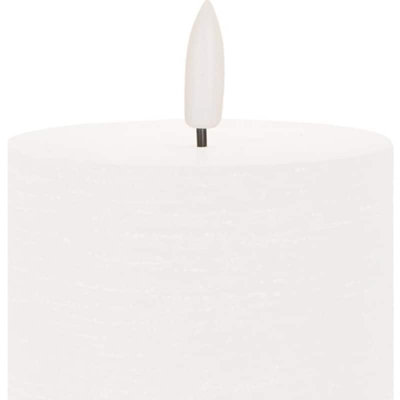Set of Two White Flameless Pillar Candles