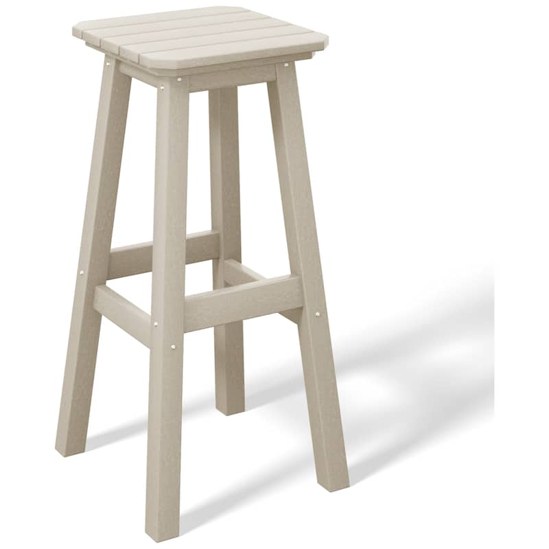 Polytrends Laguna Hdpe All Weather Outdoor Patio 29" Square Bar Stool