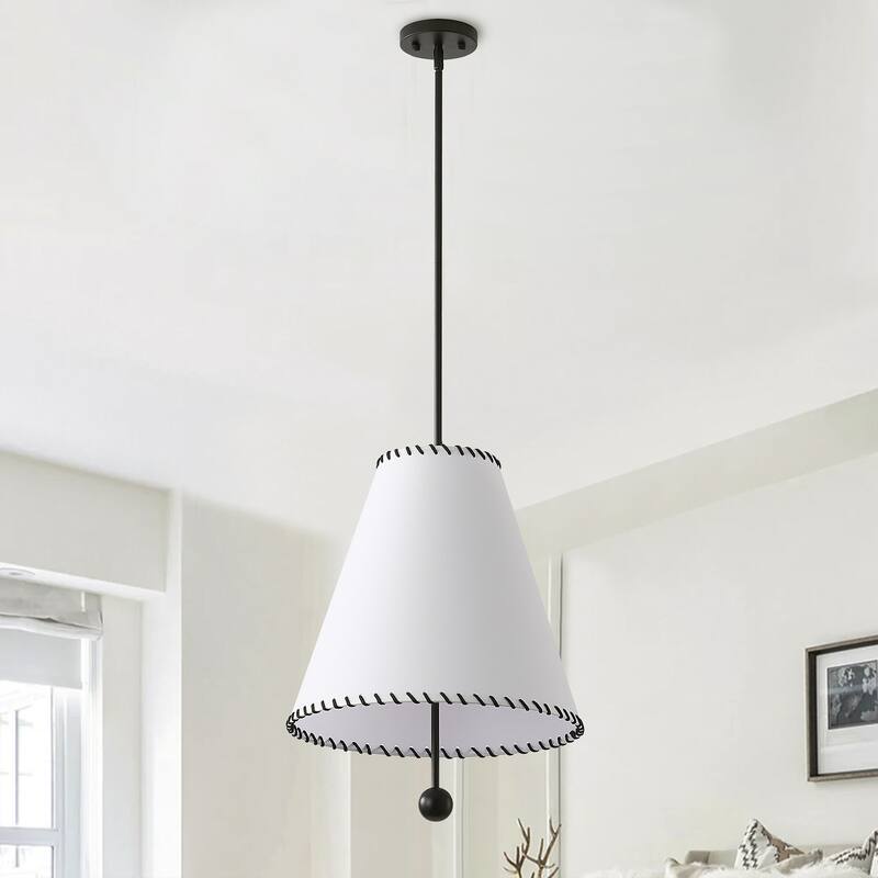 Modern 3-Light Creative Off-White Fabric Shade Hanging Lamp