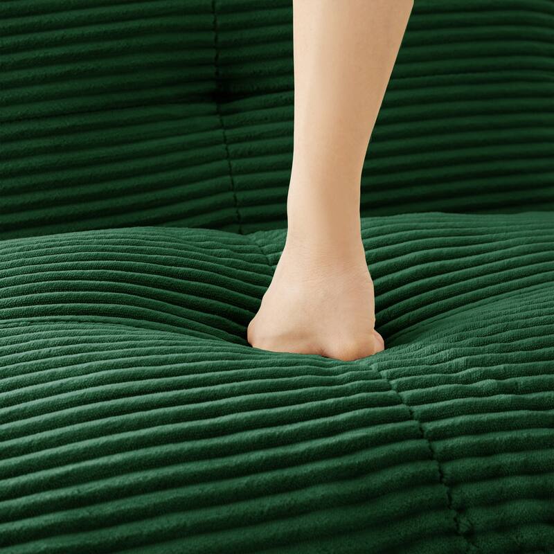 GDFStudio - Corduroy Modern 2-Seater 81.9" Cloud Modular Sectional Couch