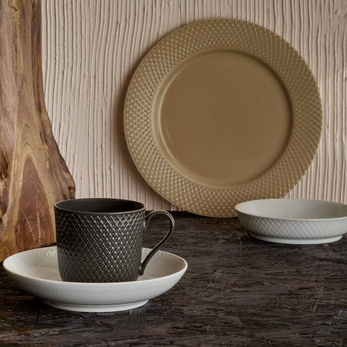 Rhombe Earth Lunch Plate, Clay, Ø: 9.1" - 9.1