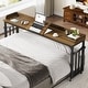 preview thumbnail 4 of 12, 71 inch Overbed Table with Height Adjustable & Power Outlet, Queen Size Bed Table