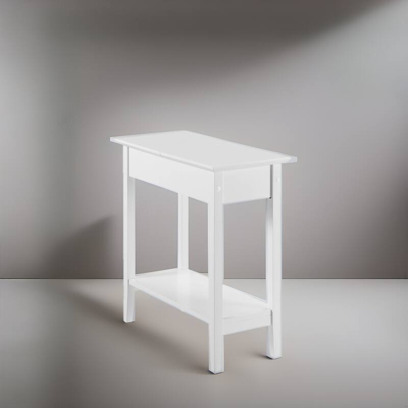 Stylish Slim End Table, Narrow Nightstand, and Skinny Bedside Table