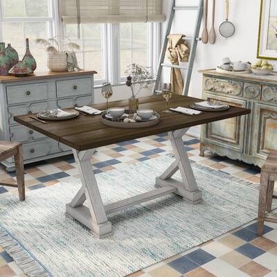 Furniture of America Teasdale Farmhouse 59-inch Flip-top Dining Table